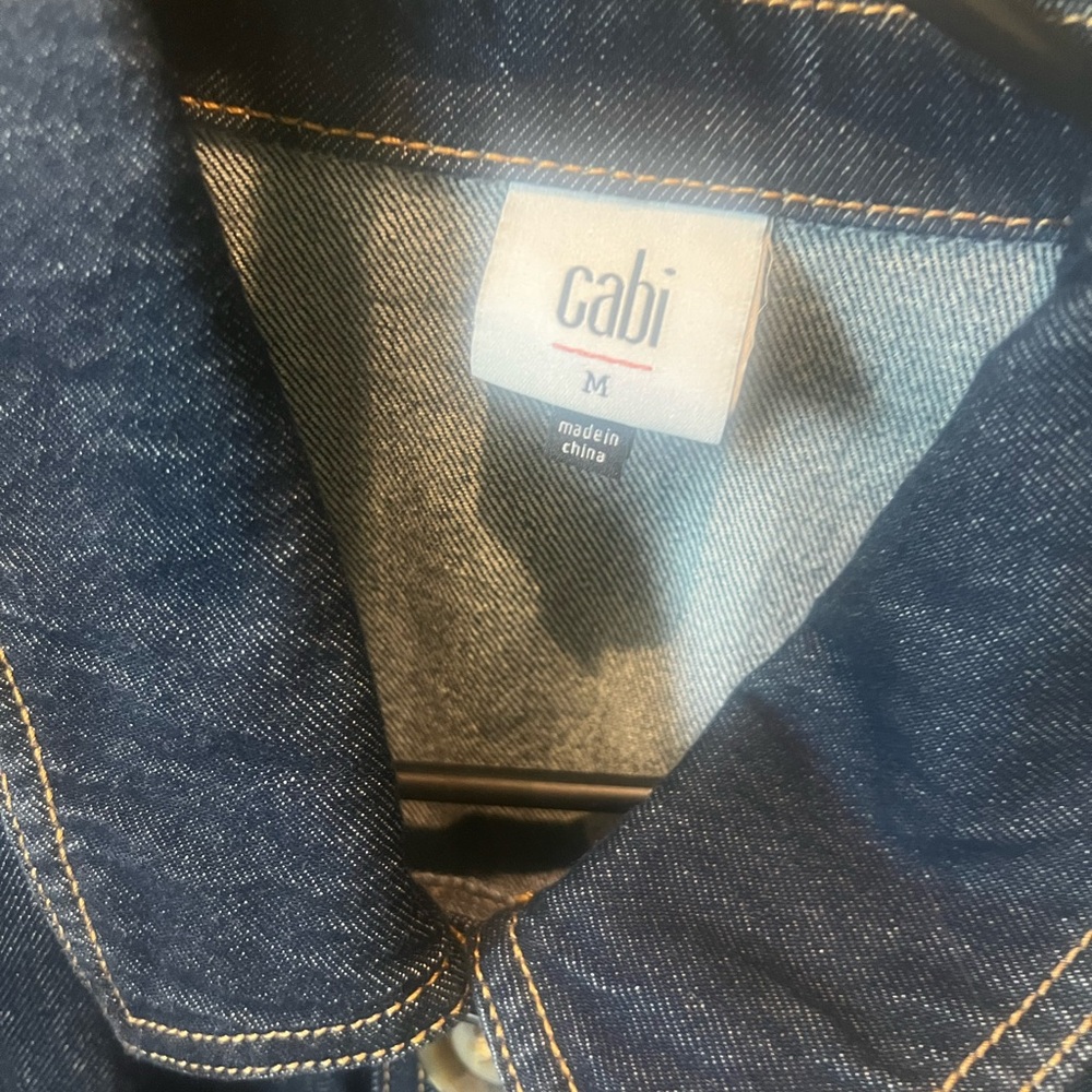 CAbi Dark Blue Denim Button-Up jacket - Picture 2 of 5